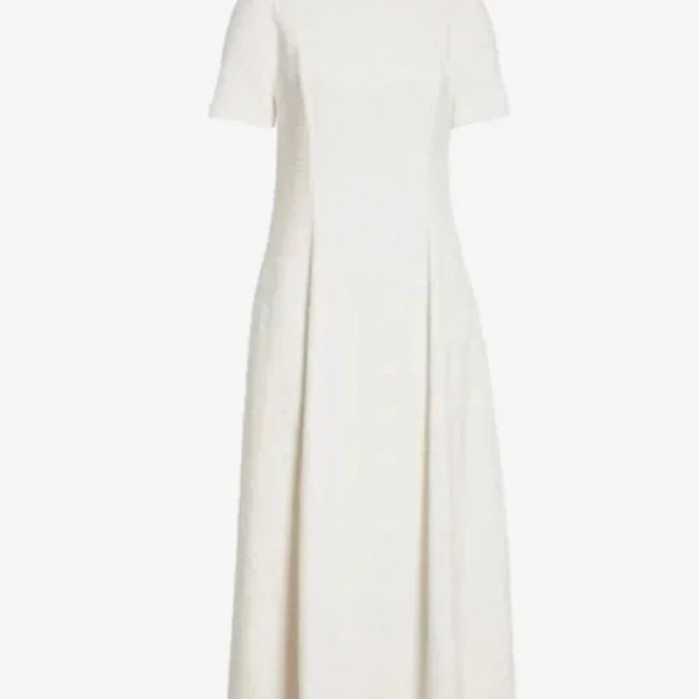 Loulou Studio Ivory Textured Midi Dress - Picture 4 of 9